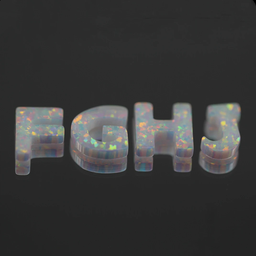 Hot sale 10*10mm Japan  imported Synthetic  letters Opal jewelry opal