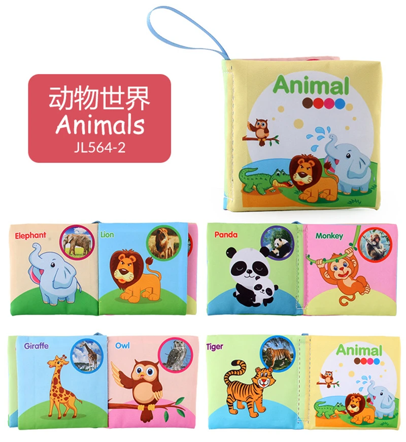 Baby Fabric Hand Puppet Kids Early Learning Develop Newborn Cloth Book Reading Puzzle Book Educational Toys For Kids Learning