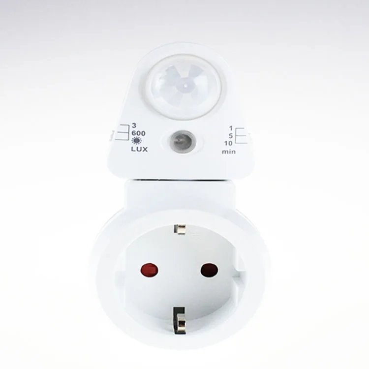 Ребенок, безопасная надежная затвора вращающийся адаптера переменного тока мини дневной и ночной датчик движения
