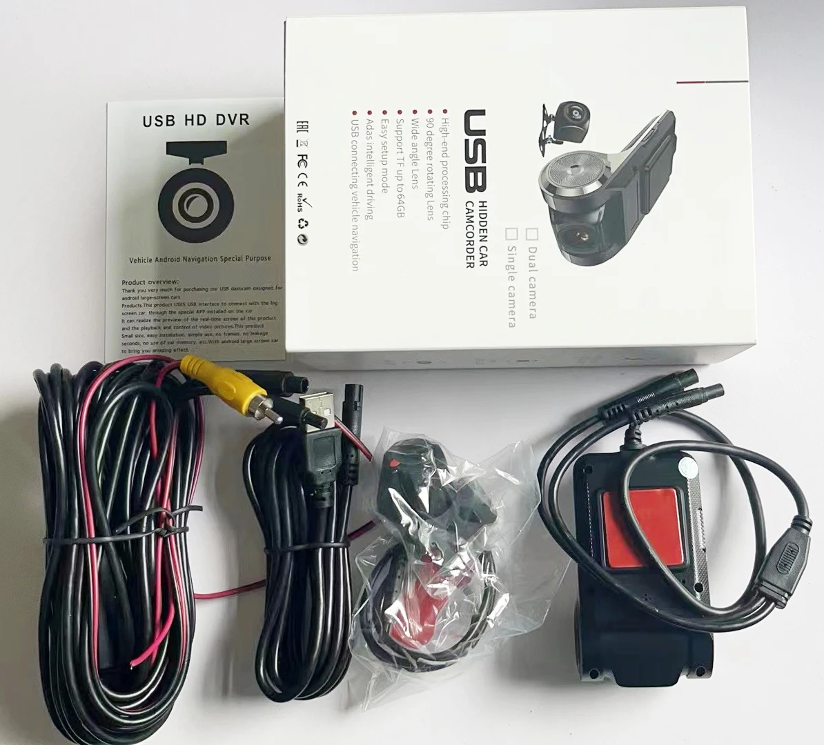 Popular Car Dash Cam Adas Car DVR Camera Adas HD 720P USB AUTO Dual Driving Video Recorder For Android