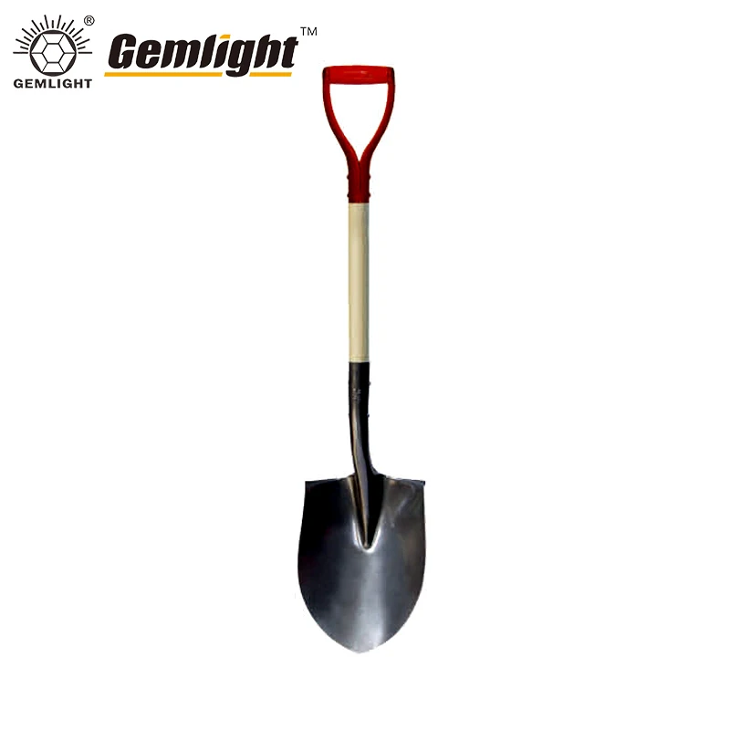 Factory Wholesale High Quality D-Grip Handle Farming Tools Fiberglass Round Point Shovel for Outdoor