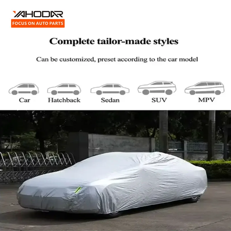 universal car cover waterproof sunscreen protection scratch resistant  automatic Car Body Cover with cotton Car Accessories