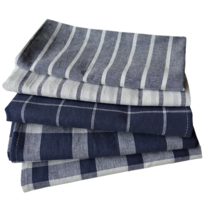 
Northern Europe Style Cotton Napkin Home Kitchen Blue Napkin 