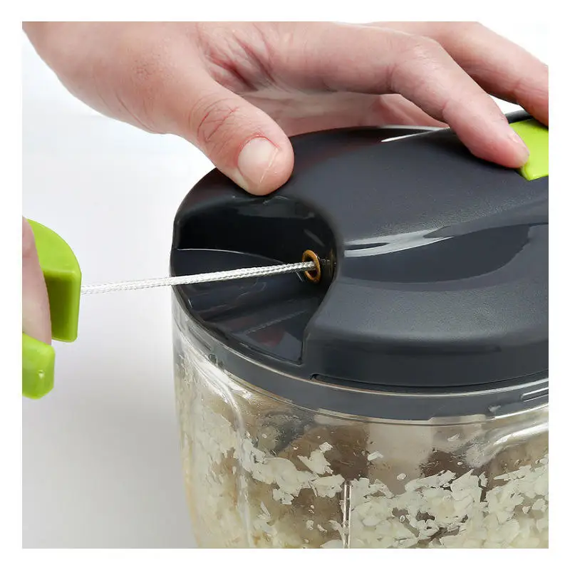 500ml 900ml Manual kitchen Vegetable cutter Spiralizer Stainless Steel Mini Tri-blade Plastic vegetable chopper slicer