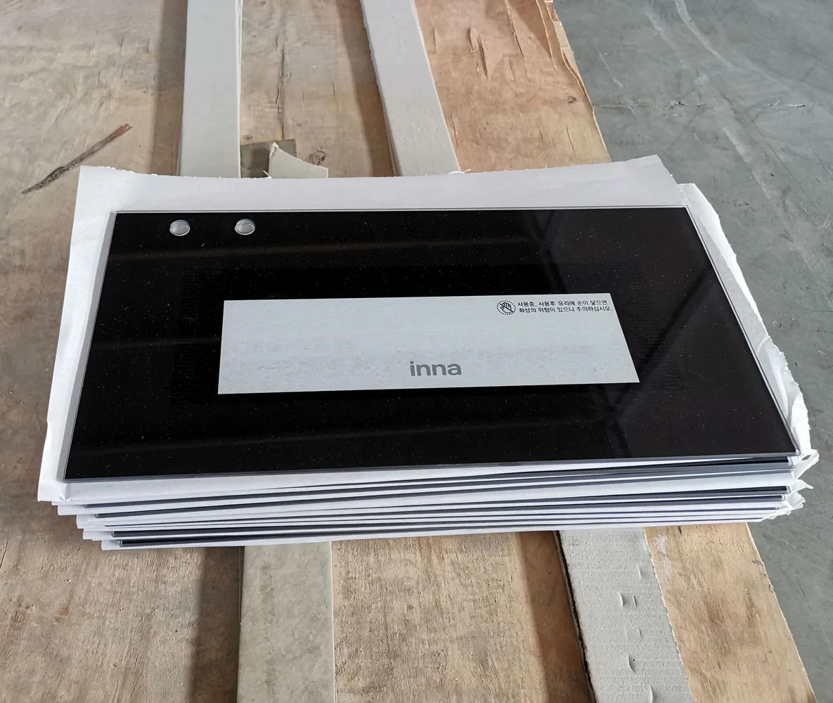 Factory supply 4mm 5mm 6mm painted oven tempered glass door microwave exterior oven door glass