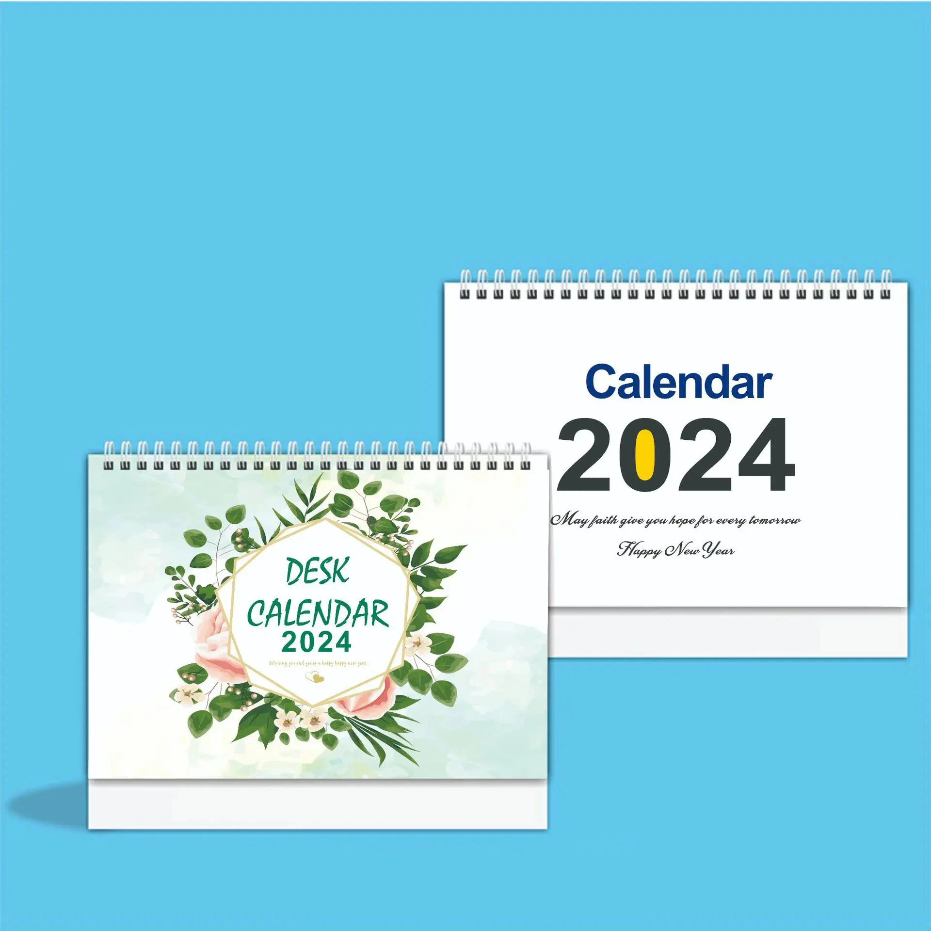 Bview Art Desk Calendar Daily Monthly Page Schedule Calendar Custom Logo 2024 To-do List Calendar