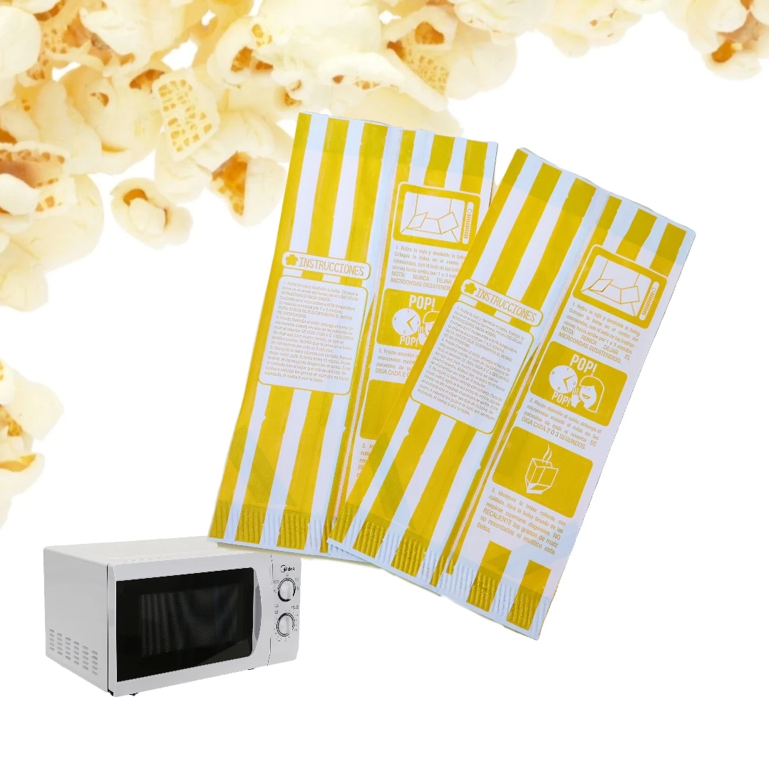 Microwavable Paper bags Grease proof Popcorn Bag Craft Paper Packaging Bags