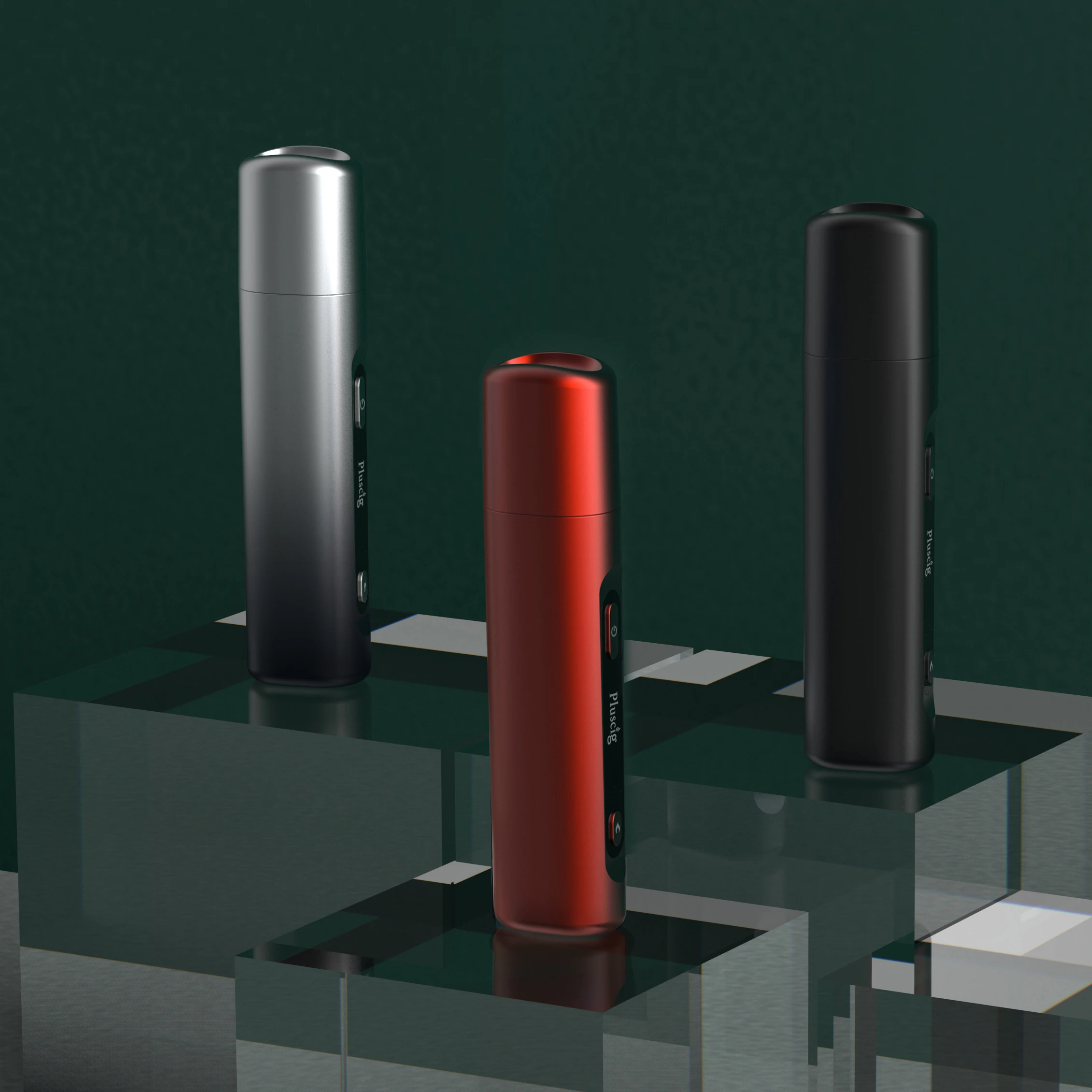Business small and exquisite Pluscig Q9 1500mAh chiqos without burn fast heetsing smoking device dual heat not burning device