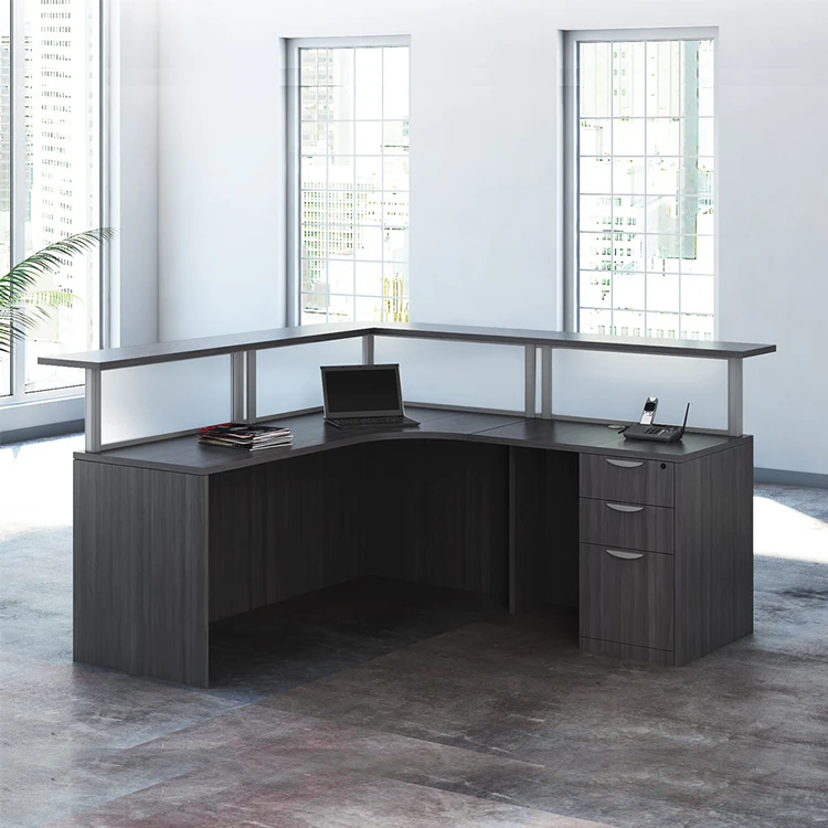 Cheap price modern design small wooden office reception counter desk for office furniture