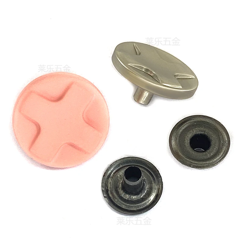 factory wholesale Garment accessories button custom logo metal Black snap buttons press set custom snap button for garments