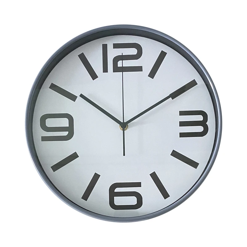 12 inches Modern Decorative Plastic  Frame Creative Wall Clock Timepiece Home Decoration Quartz