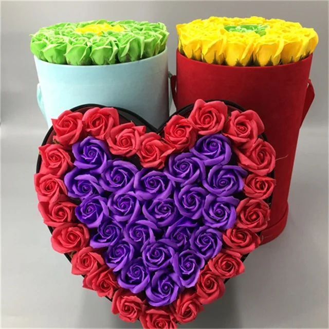 Luxury round tube velvet flower box for flower packaging box with custom logo