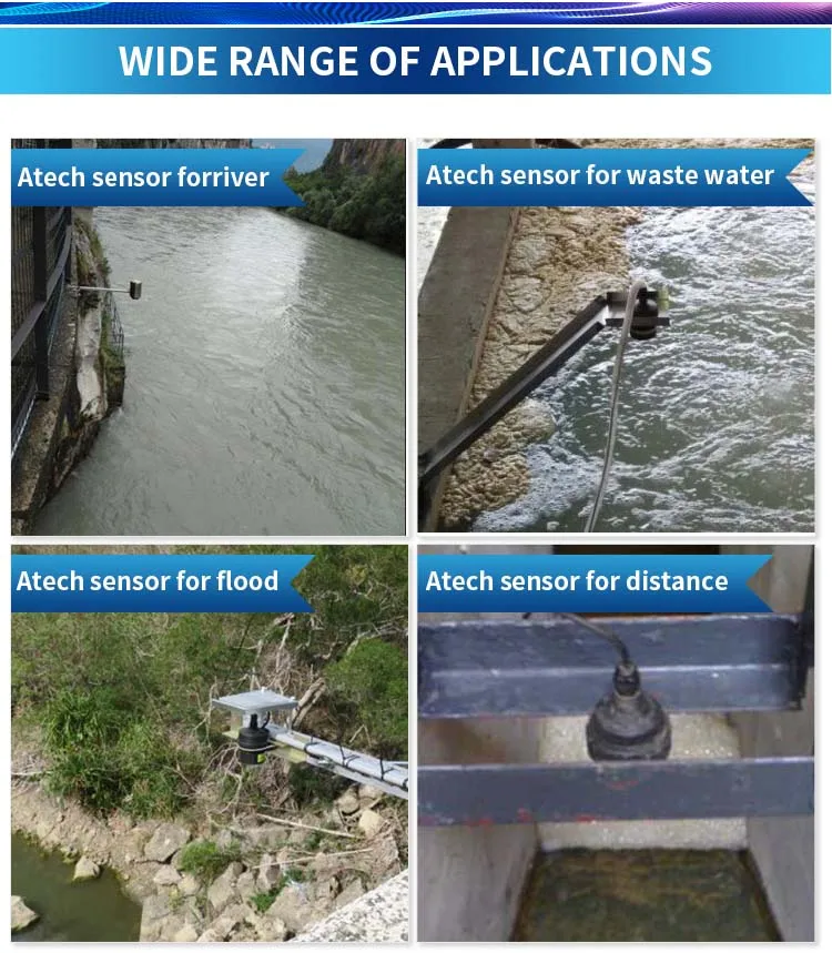 Monitoring river deep well water level WIFI remote level sensor