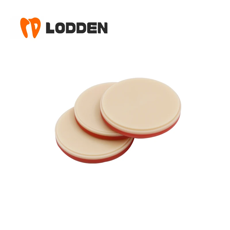 Dental Cadcam Milling Pmma Disc Double Layer Resin block 25 30 45mm Pmma Blocks