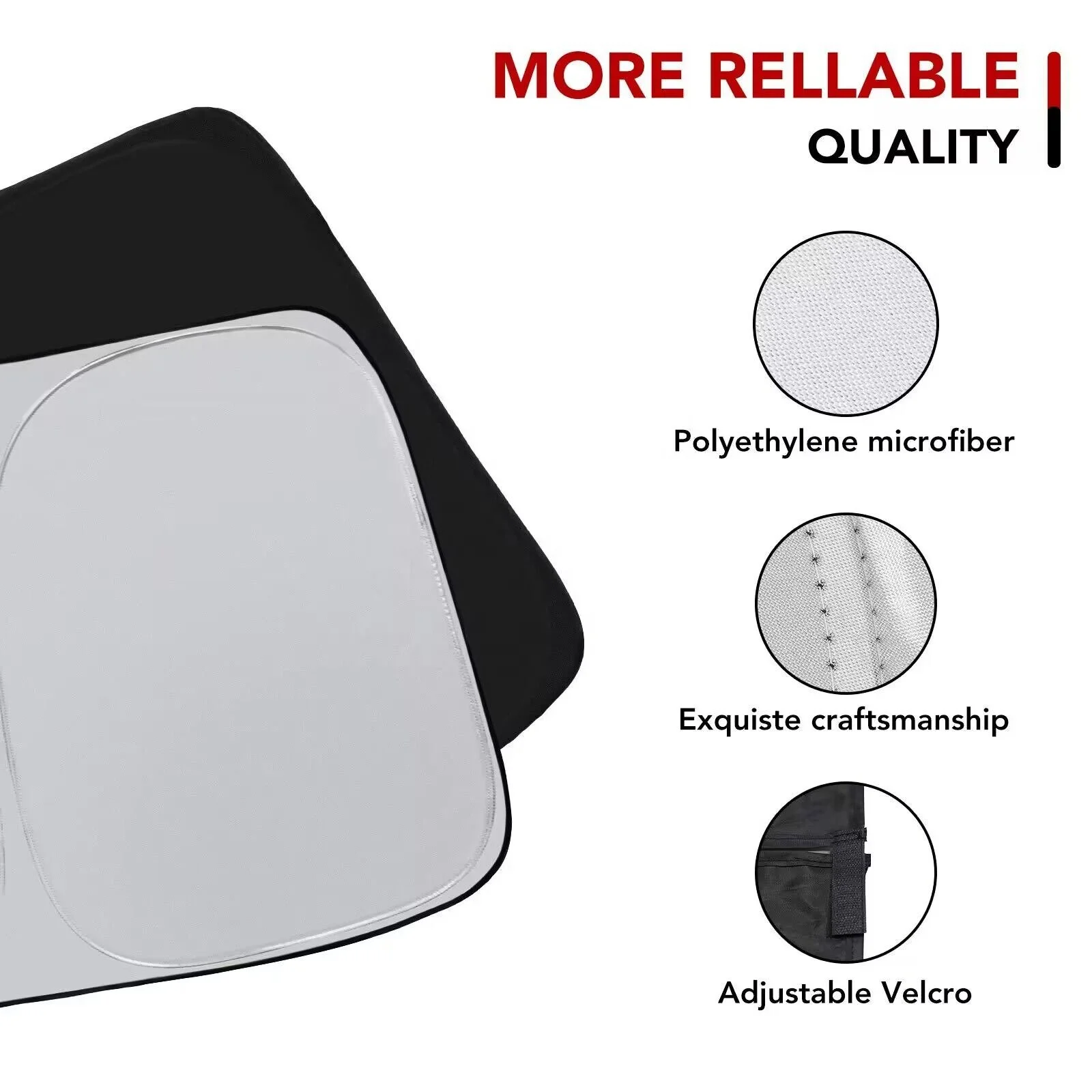 Folding car window sunshade for model y