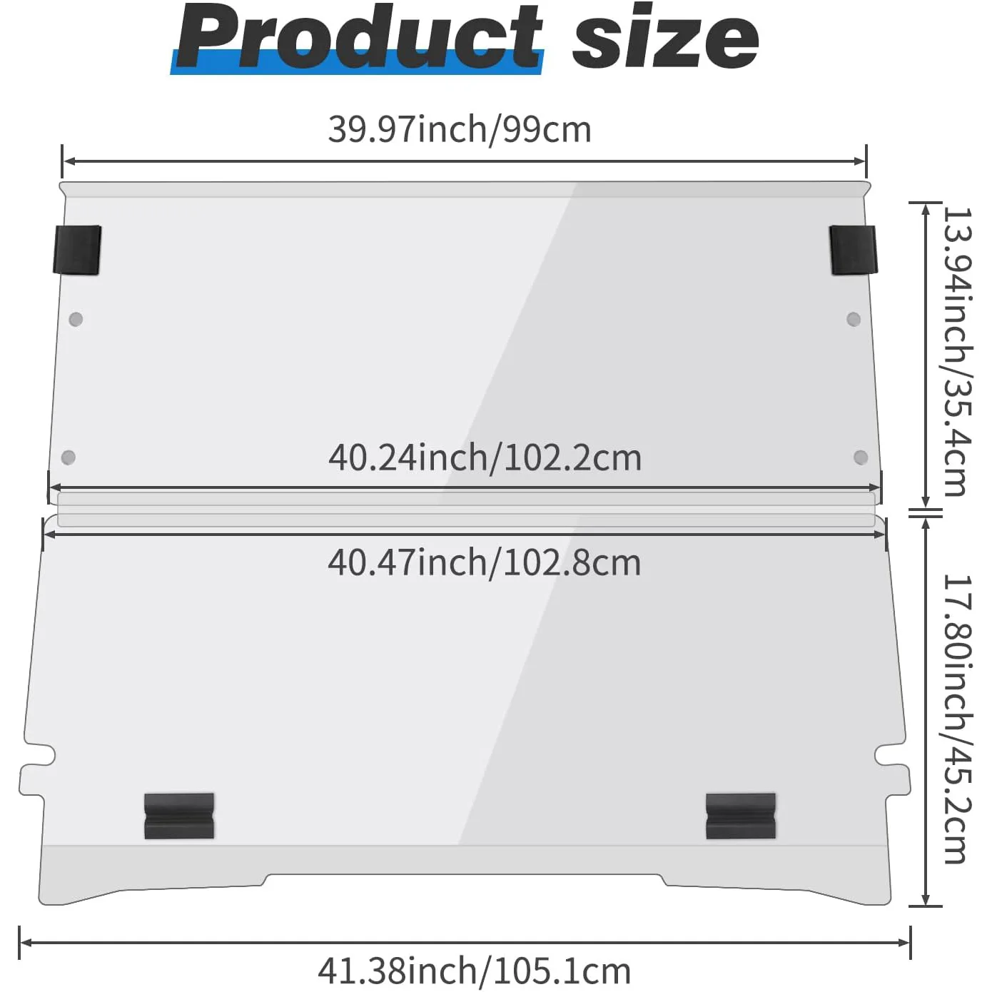 Factory Custom Impact Resistant Golf Cart Acrylic Windshield Folding Clear Windshield for Club Car Precedent