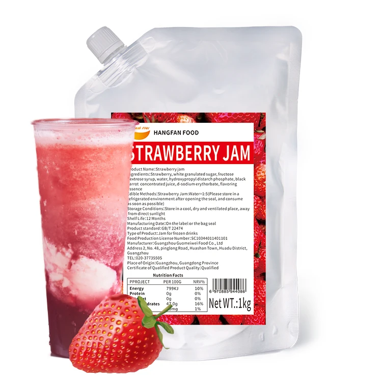 
Best Selling Jam For Fruit Tea Fresh Strawberry Jam Fruits And Vegetables Sauce 
