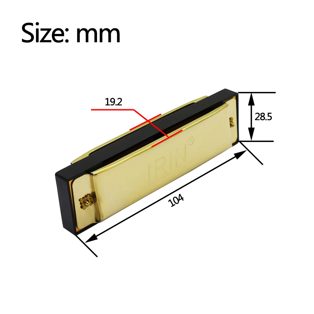  10 Holes 20 Tone Diatonic Blues Harmonica Key of C with Case for Beginner Children