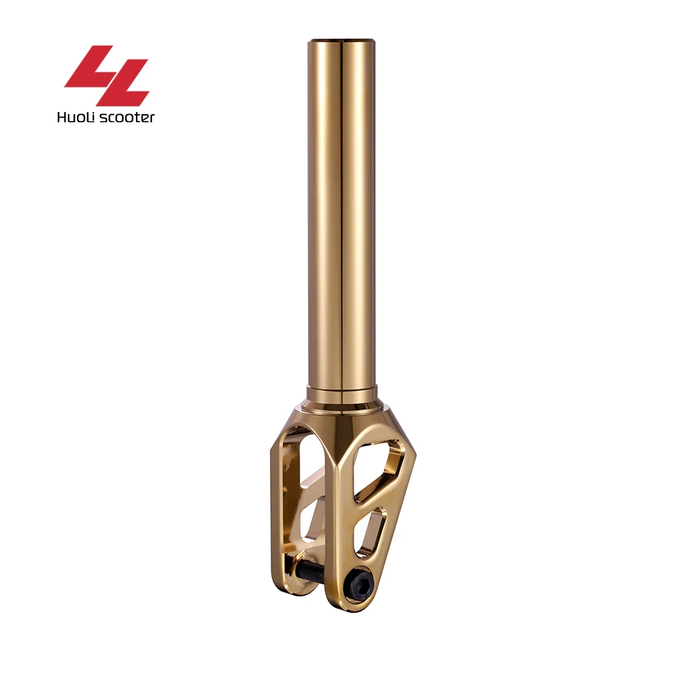 Blue Gold Polished Chrome HIC SCS IHC Light Weight CNC Machining Neo Chrome Parts  Oversized Limit Pro Stunt Scooter Fork