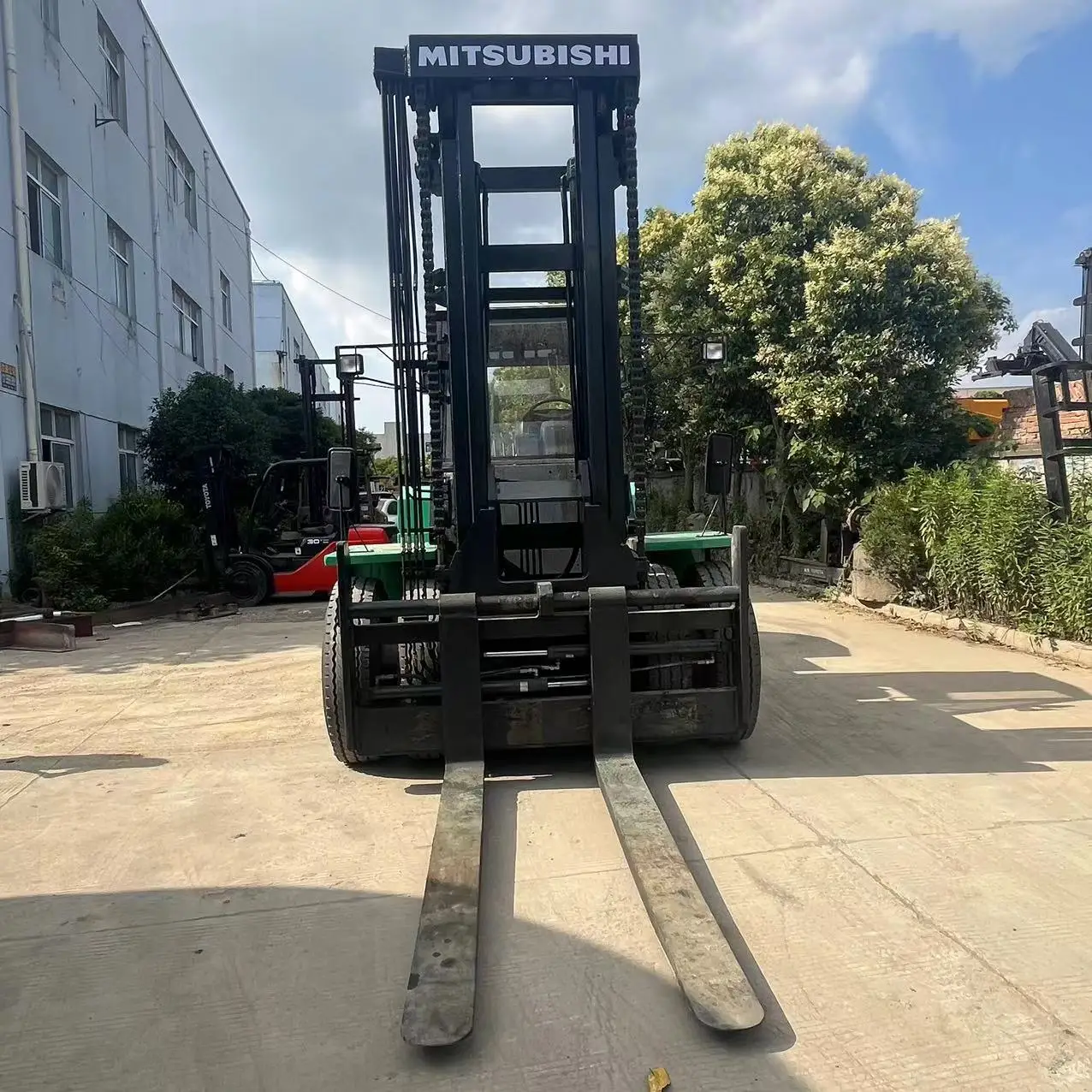 heavy machine Mitsubishi FD150  15ton used forklift secondhand forklift good condition in stock hot sell low price low hours