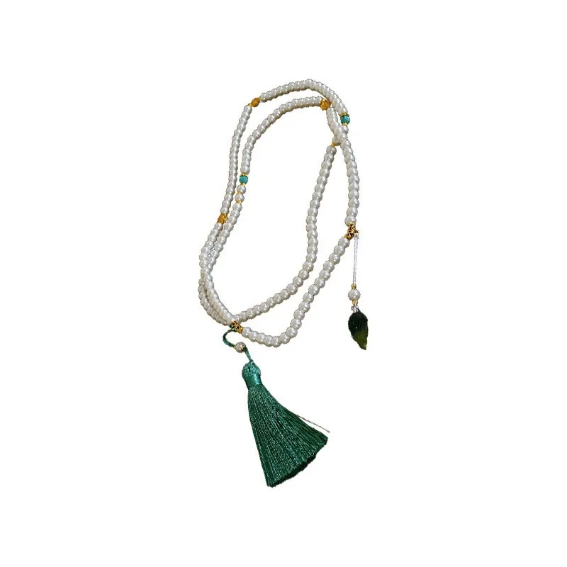 Новое Длинное колье в китайском стиле с подвесками виде колец цепочка ретро универсальная Изысканная Женская