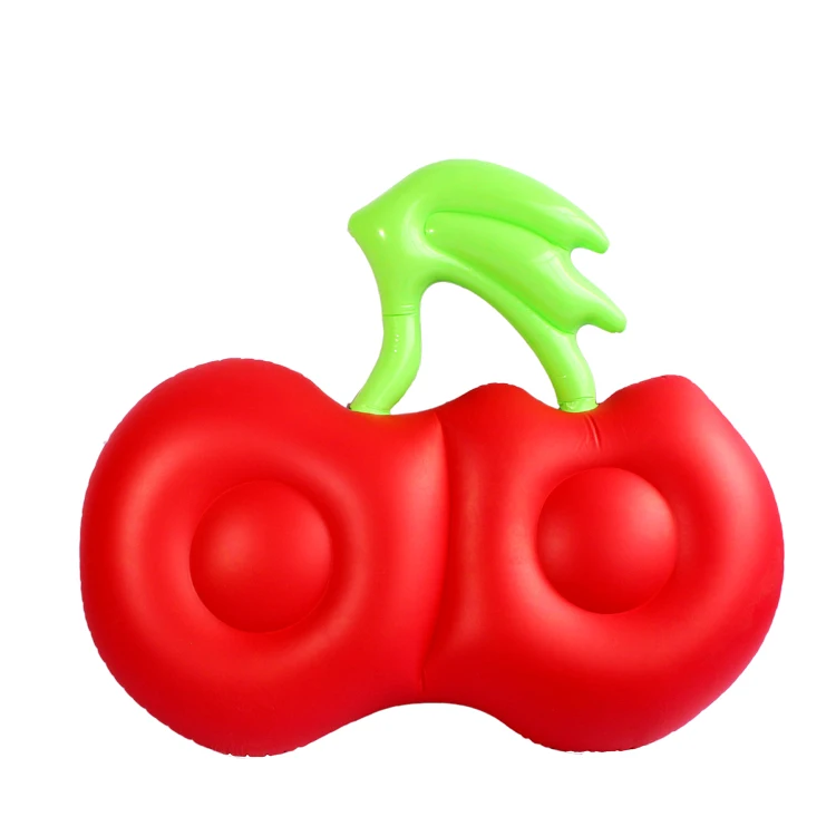Custom Logo Big Size Inflatable Raft Red Cherry For Team Building Inflatable Float Cherry Inflatable Floating Island Float