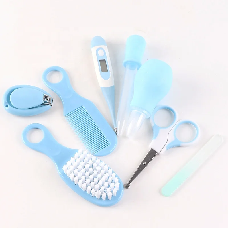 Low MOQ wholesale 8pcs tools safty use infant nail care kit oem baby care kit
