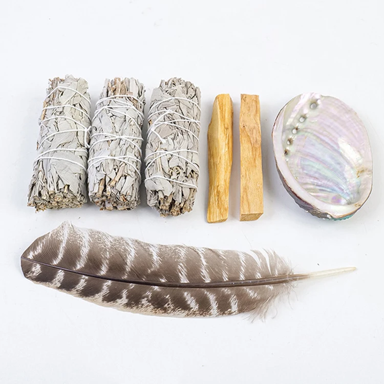 Wholesale Natural Crystal Crafts California White Sage Bundle Spirit Box Set for Meditation