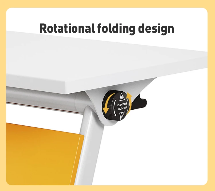Good price office furniture movable folding training desk foldable steel conference table meeting room learning training desk