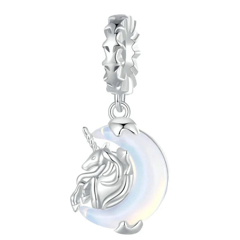 Hot selling original 925 sterling silver pendant moon unicorn diy pendant for necklace