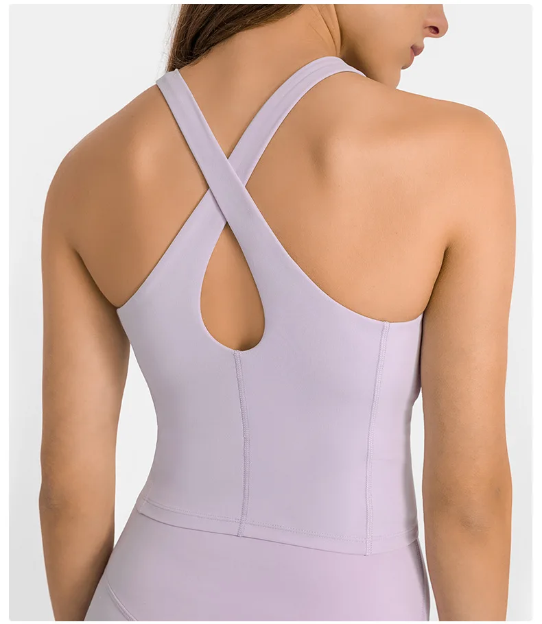 Women Sleeveless Tank Tops with Mesh Panels Running Top Scoop Neck Yoga Gym Shirt Ladies Training Vest