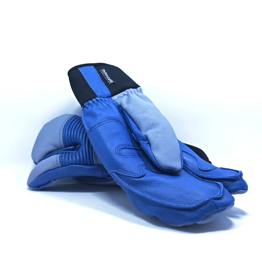 2020Fashion   windproof waterproof leather ski gloves for men and women