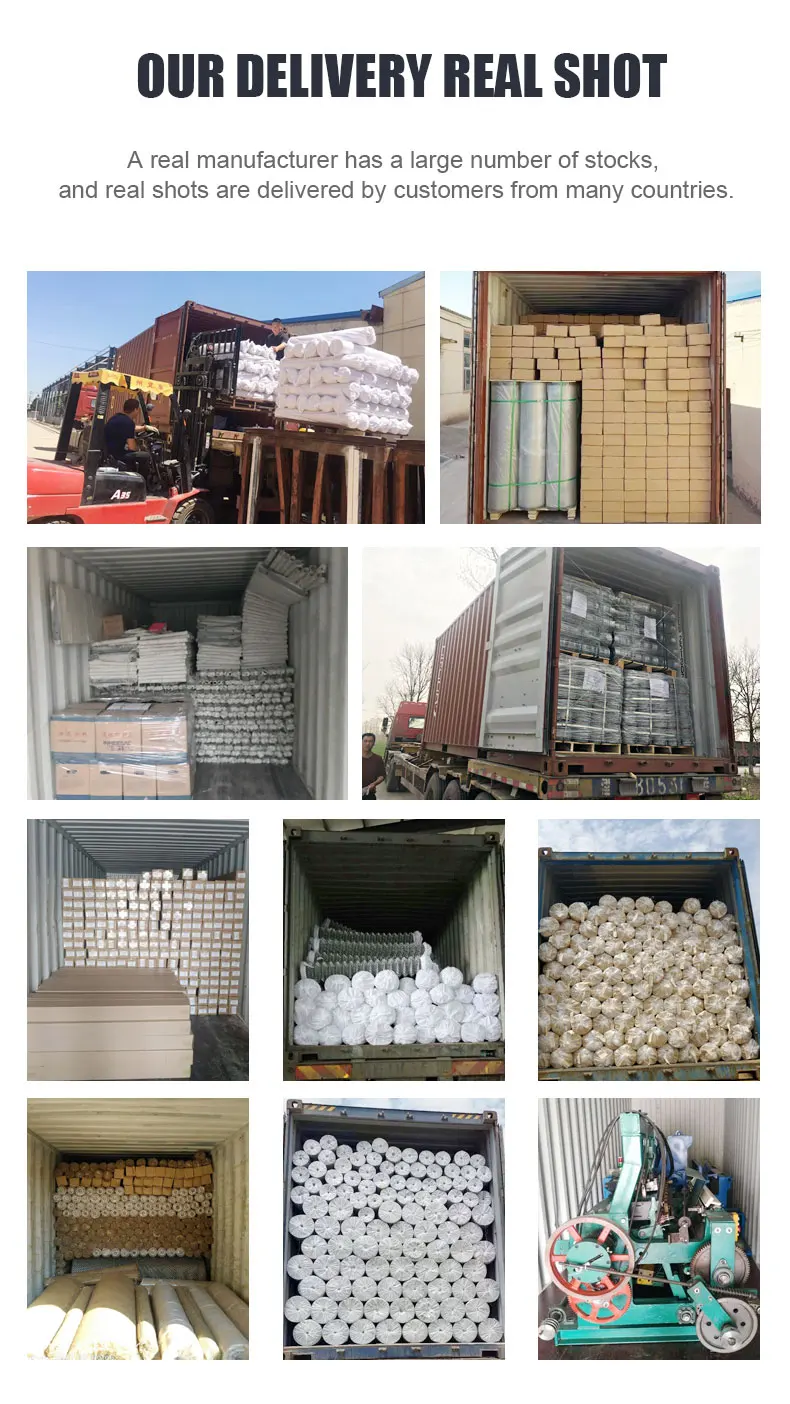 Residential pvc coated chain link fence Seaside fence zinc coated diagonal wire mesh Sports field woven stadium fence  