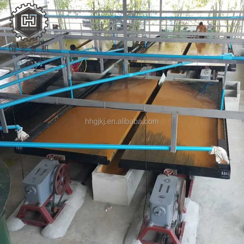 Reliable Provider Fine Gold Recovery Equipment Mineral Concentration Table 1.1KW Shaking Table Gold Concentration Shaking Table