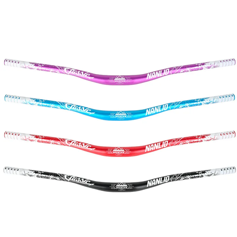 NANLIO Bicycle Handle 31.8x720 780mm Aluminum Alloy Mountain Bike Swallow Shaped Riser Handle Bar Bicycle Parts