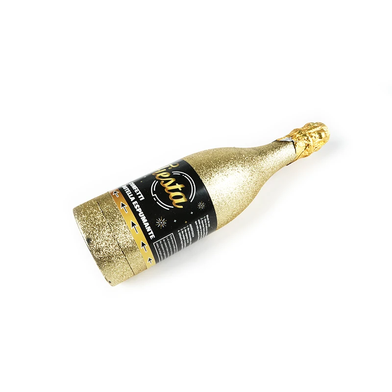 New year celebration compressed air champagne bottle party confetti popper Happy New Year Confetti Popper for Party