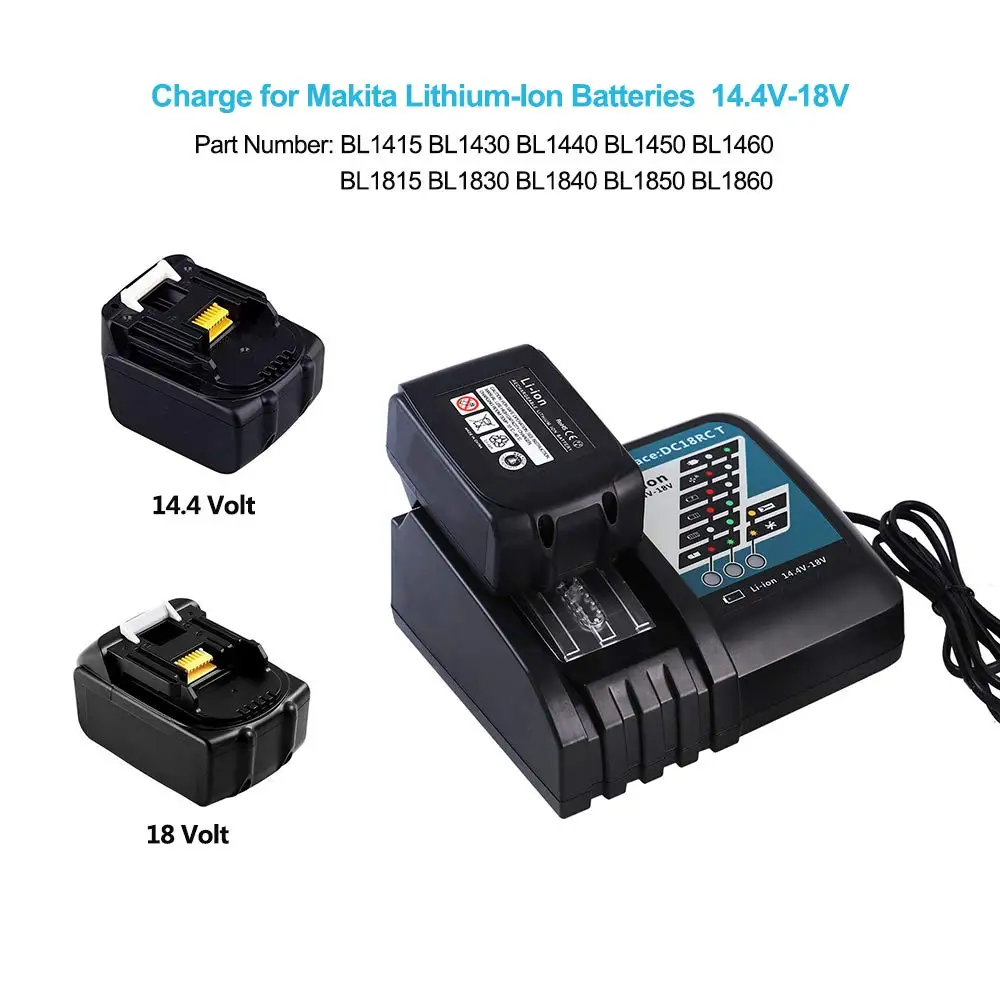 Зарядное устройство Makita DC18RC 14 4-18 в LXT литий-ионный аккумулятор BL1815 BL1830 BL1840 BL1845 BL1850