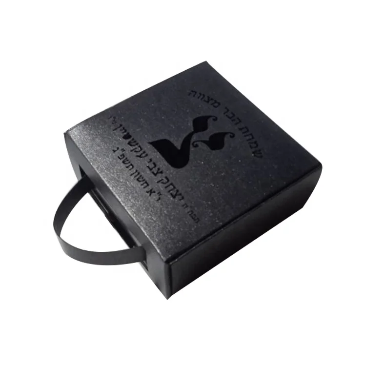 Custom logo hebrew letters laser cut jewish party bar mitzvah favors suitcase box