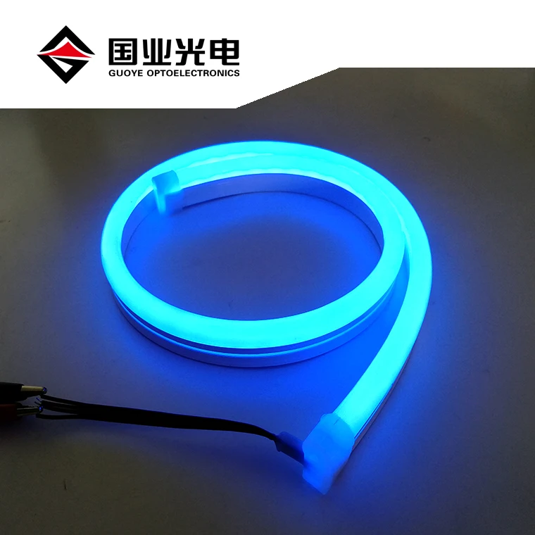 Guoye популярный RGB гибкий неоновый светодиод 10x23 мм силиконовый чехол IP67 водонепроницаемый 12 в 24 В неоновая полоса Светодиодная гибкая конструкция