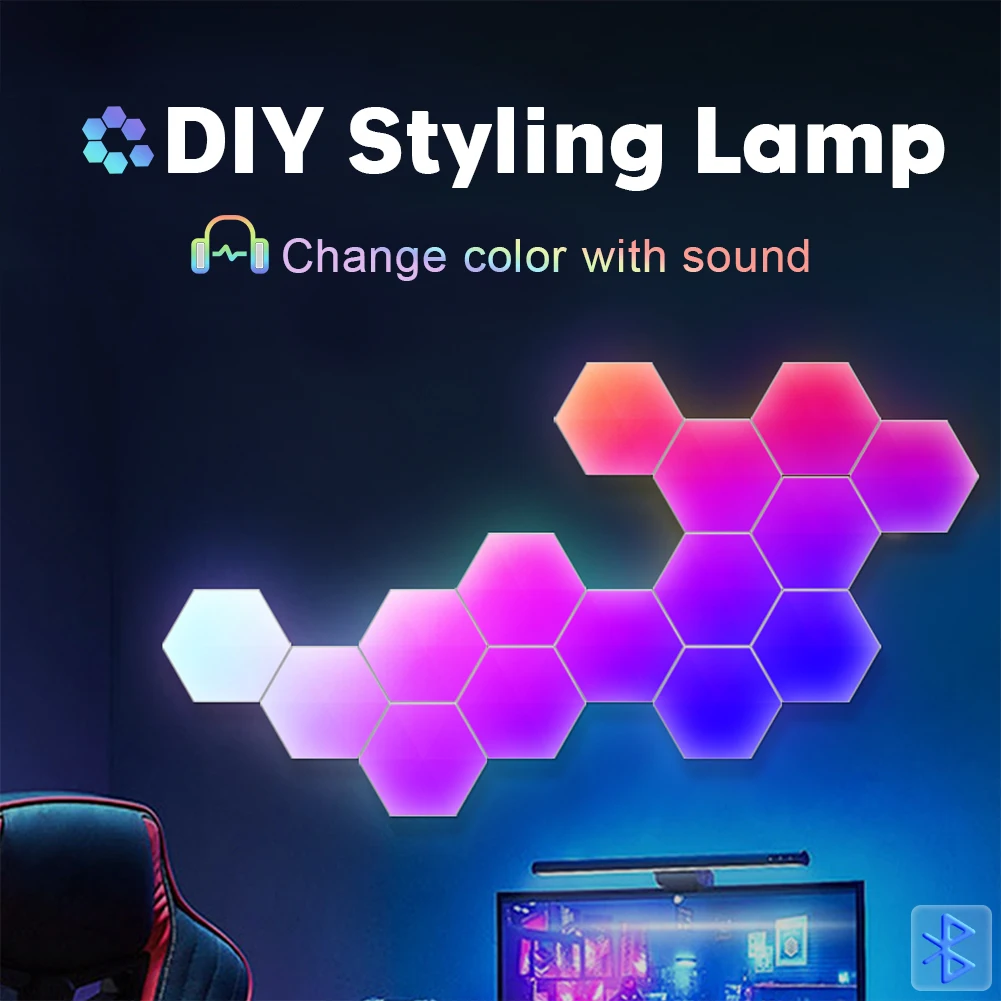 Rechargeable 5V USB Smart Decorative Wall Lamp with RGB Remote Control ABS Material for Bedroom for Hotels and Internet Cafes