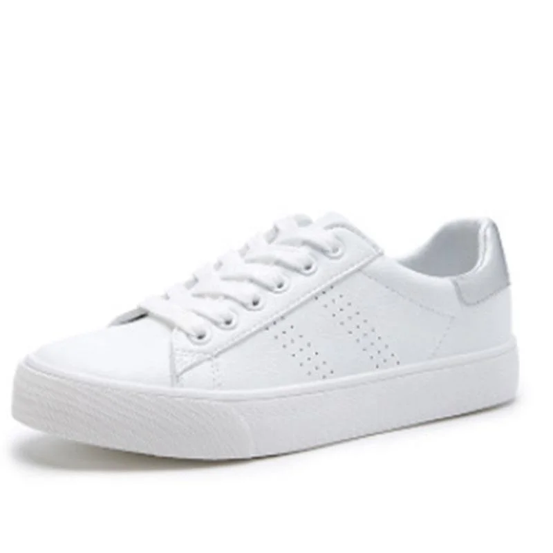 
New Styles Sport Comfortable Designer Women Flat Sneakers Ladies Fashionable Skate White Color Sneakers Casual Shoes 