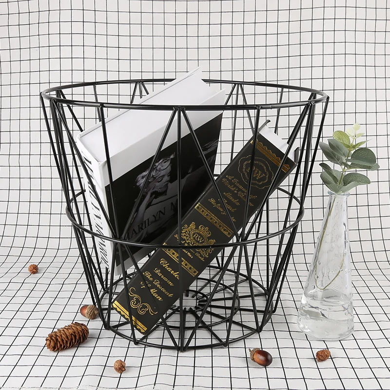 Metal-Warehouse-Storage-Wire-Basket, Metal Wire Metal Basket Black