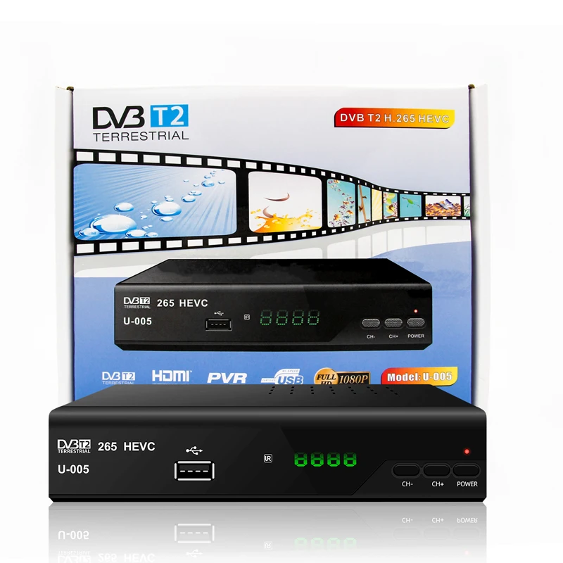 Ресивер H.265 DVB T2 поддержка IPTV youtube PVR обмен времени JUNUO гарантия качества