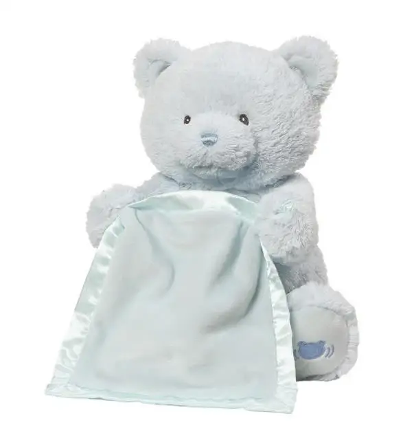 TS Peek a Boo Wholesale Custom Logo Soft Electronic Talking Plush Toys Stuffed Animals Peek a Boo Teddy Bear