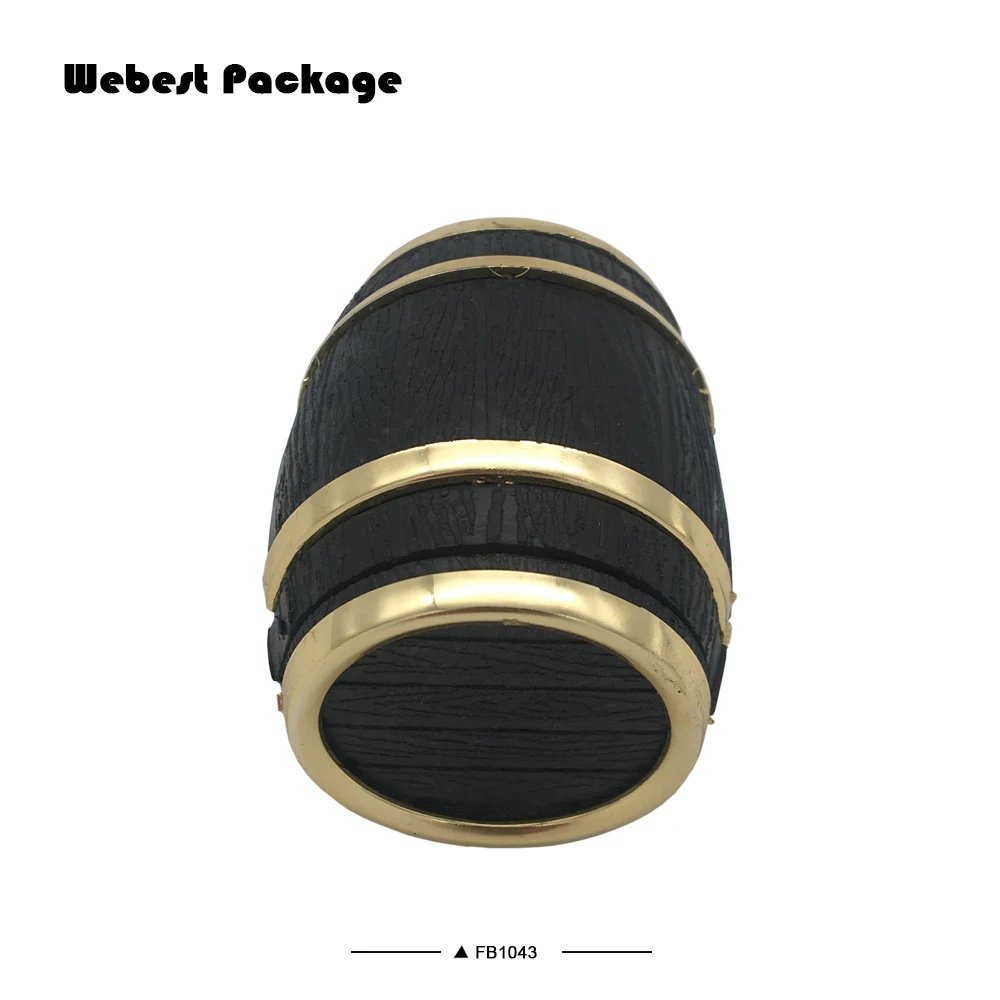 Webest wedding jewellery bearer beer barrel shape flocking velvet ring earring box in stocks