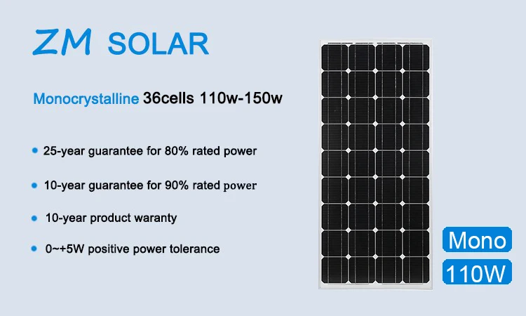 110 Ватт 36 ячеек из Китая цена солнечная панель ZM