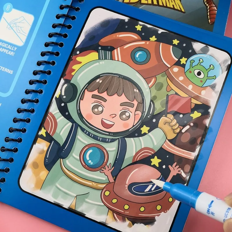 Montessori Toys Reusable Coloring Book Magic Water Drawing Sensory Early Education for Kids Birthday Gift