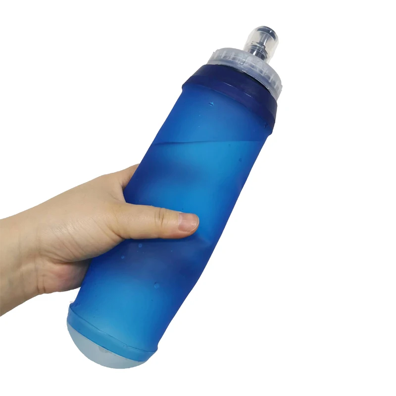 Custom soft flask 500ml round bottom soft water bottle for running vest
