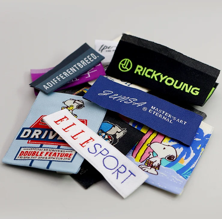 Hot Sales Custom Labels Logo Brand Name Garment Woven Labels Custom Clothing Labels