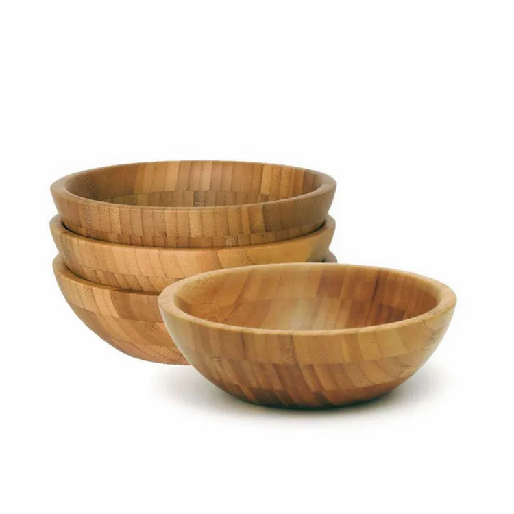 Экологически чистые круглые деревенские круглые натуральные толстые деревянные миски ручной работы для риса, супа, теста, ужина, еды, смешивания фруктов, салата, Сервировочные чаши